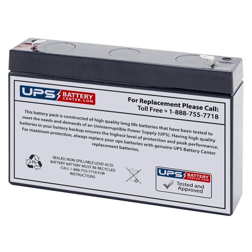Mighty Max Battery ML7-6 6V 7AH SLA Battery F1 Terminal Includes 6V Charger Brand Product 